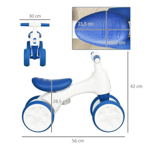 Homcom - Bicicleta sin pedales blanco-azul